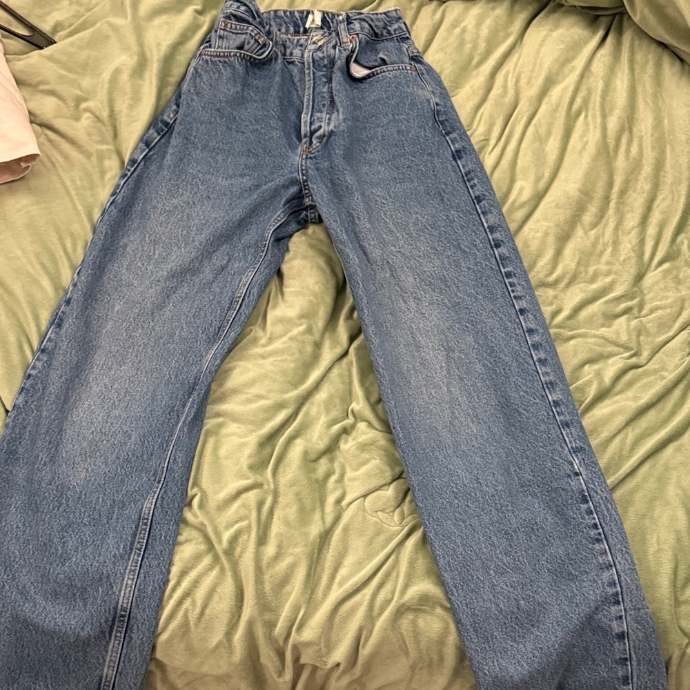 Topshop High Rise Blue Jeans